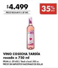 Disco Vino cosecha tardía rosado oferta
