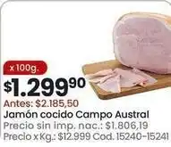 Coto Campo austral - jamón cocido campo austral cod. 15240-15241 oferta