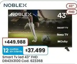 Noblex - smart tv led 43 fhd dr43x3100