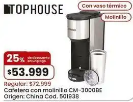 Top house - cafetera con molinillo cm-3000be