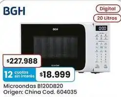 Bgh - microondas b120db20