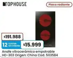 Origen - anafe vitrocerámico empotrable hd-303