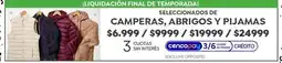 Jumbo Camperas, abrigos y pijamas oferta