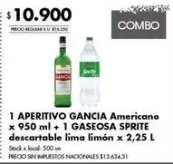 Jumbo Aperitivo americano + gaseosa oferta