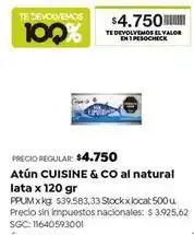 Jumbo Cuisine - atún al natural lata oferta