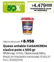 Jumbo Casancrem - queso untable clasico pote oferta