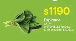 Supermercados Vea Espinaca oferta