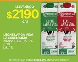 Supermercados Vea Vida - leche larga vida oferta