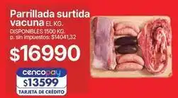 Supermercados Vea Parrillada surtida vacuna el kg oferta