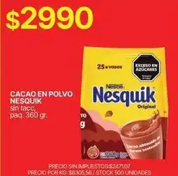Supermercados Vea Nesquik - cacao en polvo oferta