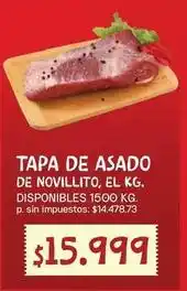 Supermercados Vea Tapa de asado de novillito oferta