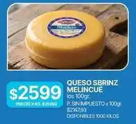 Supermercados Vea Melincue - queso sbrinz oferta