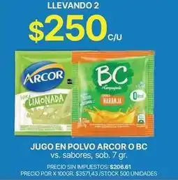 Supermercados Vea Arcor - jugo en polvo oferta