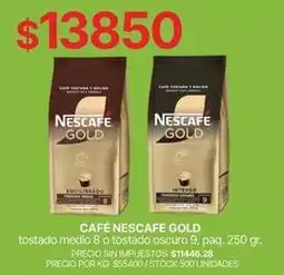 Supermercados Vea Nescafé - café gold tostado medio 8 o tostado oscuro 9 oferta