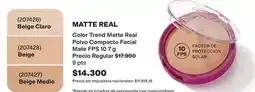 Avon Real - color trend matte polvo compacto facial mate fps 10 7 g oferta