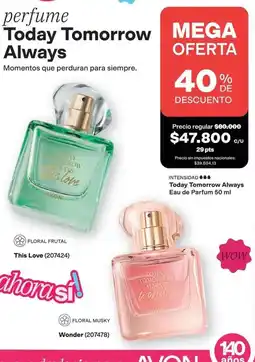 Avon Always - today tomorrow eau de parfum oferta