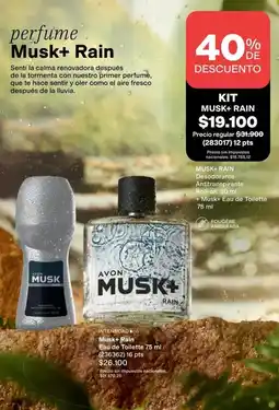 Avon Avon - kit musk+ rain oferta