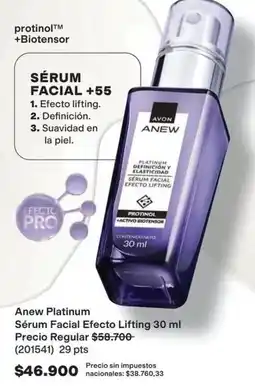 Avon Pro - sérum facial efecto lifting 30 ml oferta