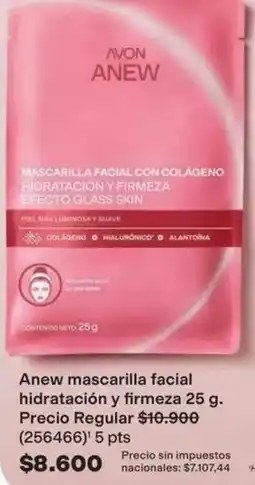 Avon Avon - anew mascarilla facial hidratación y firmeza 25 g. (256466) oferta