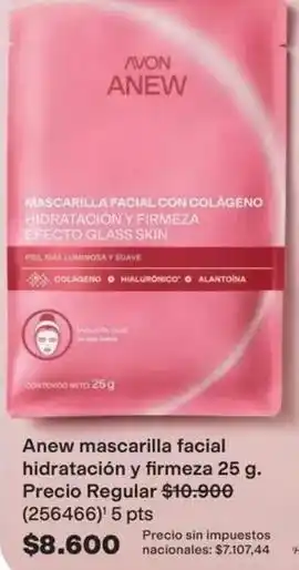 Avon Avon - anew mascarilla facial hidratación y firmeza 25 g. (256466) oferta
