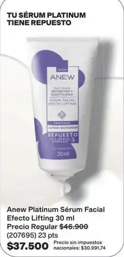 Avon Anew - platinum sérum facial efecto lifting 30 ml (207695) oferta
