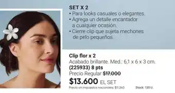 Clip flor x 2 (225933)