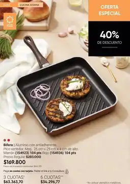Avon Bifera aluminio con antiadherente pico vertedor med. 25 cm x 25 cm x 4 cm de alto marrón (154923) oferta