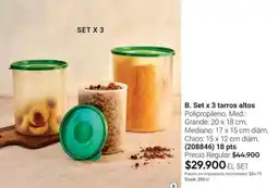Avon Set x 3 tarros altos oferta