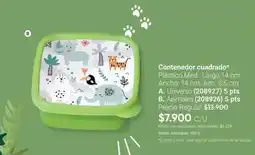 Avon Contenedor cuadrado a. universo (208927) 5 pts b. animales (208926) 5 pts oferta