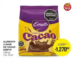 Atomo Conviene Emeth alimento de cacao oferta