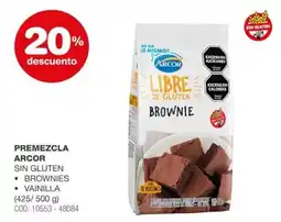 Atomo Conviene Arcor premezcla sin gluten brownies vainilla oferta