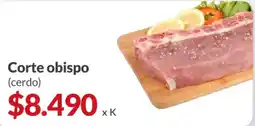 Supermercados Aiello Corte obispo (cerdo) oferta
