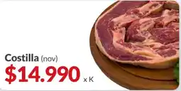 Supermercados Aiello Costilla (nov) oferta