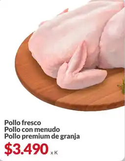 Supermercados Aiello Pollo fresco Pollo con menudo Pollo premium de granja oferta