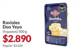 Supermercados Aiello Don Yeyo ravioles oferta