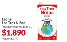 Supermercados Aiello Las tres niñas leche oferta