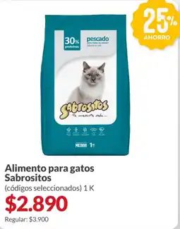 Supermercados Aiello Sabrositos alimento para gatos oferta
