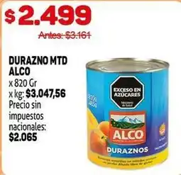 Makro Alco - durazno mtd oferta