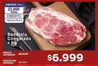 Bondiola congelada x kg