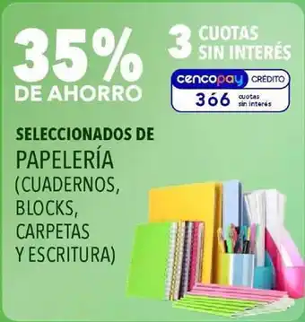 Papelería (cuadernos, blocks, carpetas y escritura)