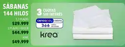 Supermercados Vea Krea - sábanas 144 hilos oferta