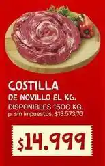 Supermercados Vea Costilla de novillo oferta