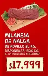Supermercados Vea Milanesa de nalga de novillo oferta