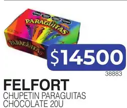 Masivos Felfort chupetin paraguitas chocolate oferta