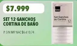 Supermercados Vea Krea set 12 ganchos de cortina oferta