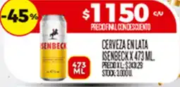 Supermercados DIA Isenbeck cerveza en lata oferta