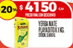Supermercados DIA Playadito yerba mate oferta