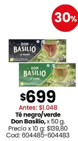 Coto Don basilio té negro/verde oferta