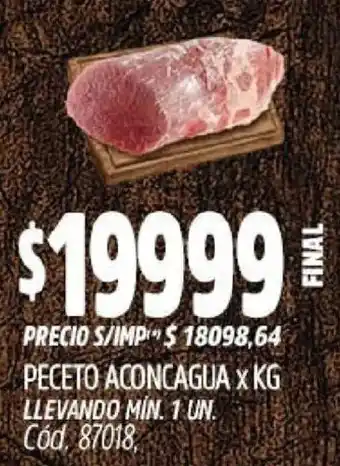 Supermercados Yaguar Peceto aconcagua oferta