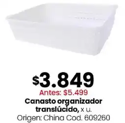 Coto Canasto organizador translúcido oferta
